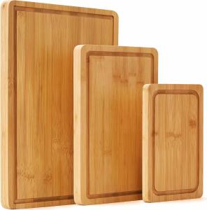 Quality Natural Environmentally Cutting Bamboo Boards With Groove wholesale