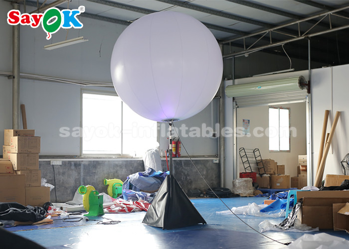 Inflatable LED Tripod Balloon With Halogen Or RGB Light For Event Advertising