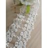 Buy cheap 100%Cotton Embroidery Lace On Mesh Fabric Color Can Be Dye To Match As Required from wholesalers