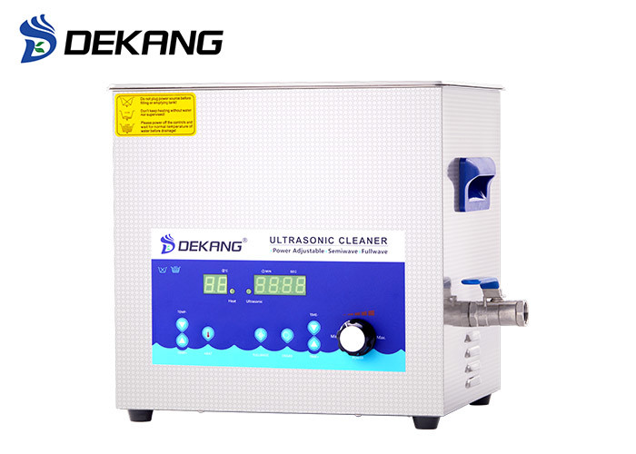 10L 40KHz Ultrasonic Water Bath Sonicator Die Casting Stainless Steel With Timer And Heater