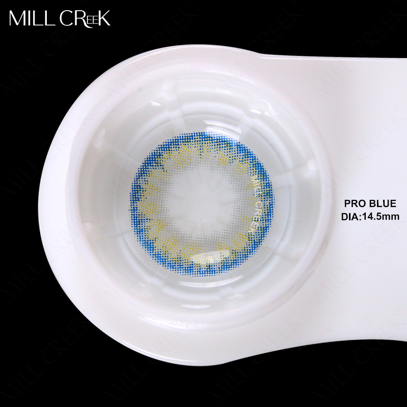 14.0mm Colored hazel Blue Eye Contact Lenses Looking Fresh Circle For Costume