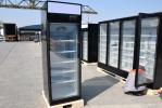Top Mounted Single Door Upright Glass Door Freezer With LED Lighted Sign
