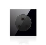 Type 86 Concealed Crystal Tempered Glass 15A Round Wall Socket High Power
