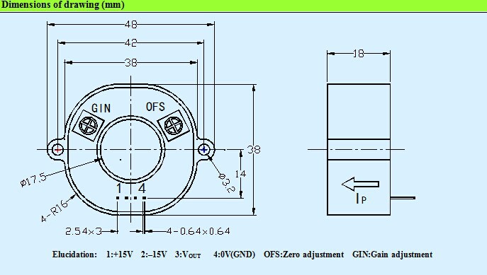 Hall Effect Open Loop Current Transducer Fast Response Time For AC Inverters