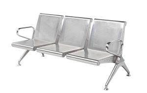 Quality SS201 Stainless Steel Waiting Room Chairs / 3 Seater Airport Chair wholesale