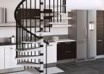 Steel Wood Residential Spiral Staircase , Custom Spiral Stairs For Small Spaces