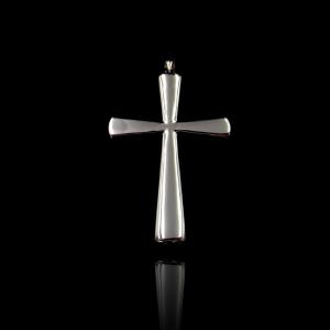 Quality Christian Plain Silver Cross Pendant / 925 Silver Pendant Jewelry For Worship wholesale