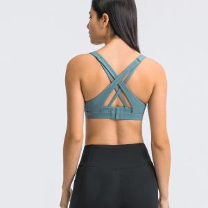 Quality New Design Cross Back Adjustable Hook Closure Shock Proof Gym Wear Sports Bras wholesale