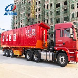 Quality HAVY Hydraulic Cylinder 3 Axles 50T Rear Dump Semi Trailer Tipping Truck Trailer Self Discharge Dumping Trailers wholesale