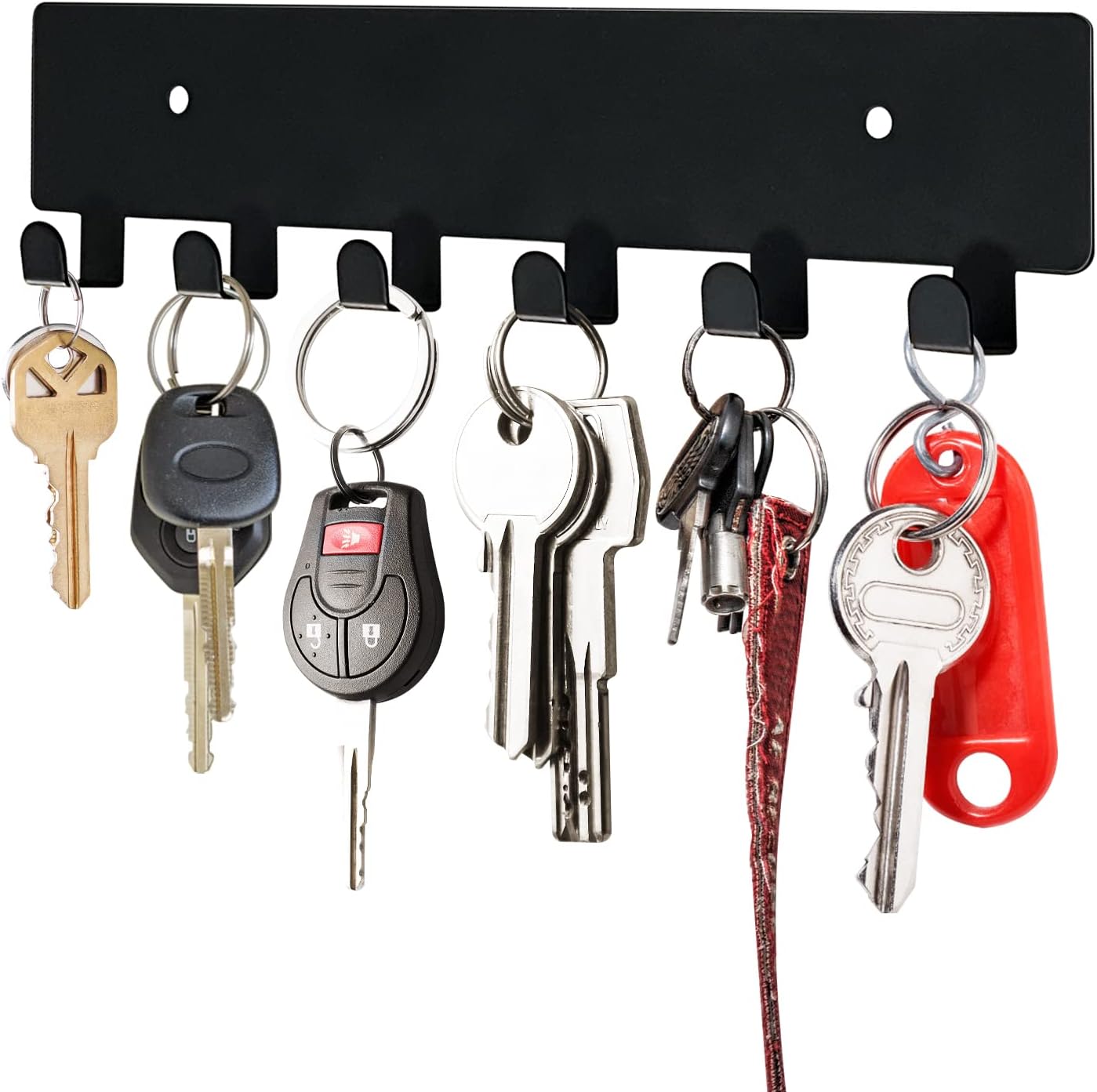 6-Hook Metal Key Holder for Wall Mounting Perfect for Organizing Keys in Hallways