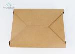 Square Disposable Paper Food Containers Leak Proof Grease Resistant Four Flaps