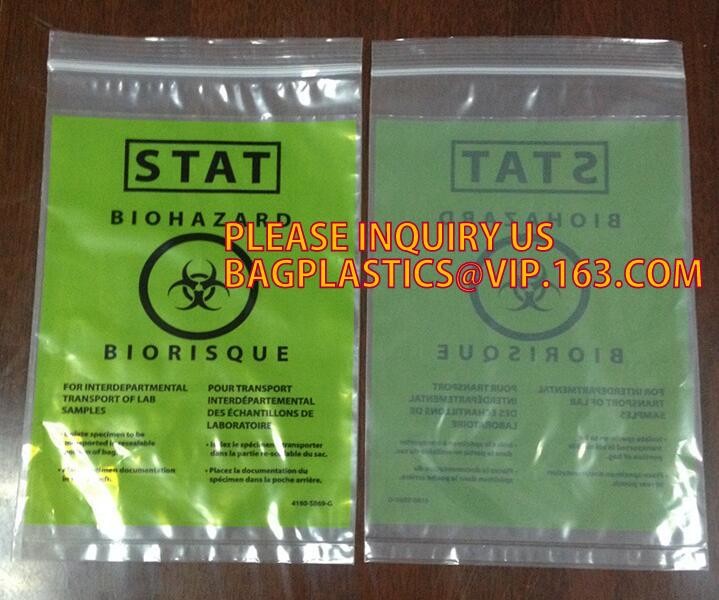 Bio Harzard Specimen Bags/Medical Waste Biohazards Bag/Medical Waste Disposal, Customized Biohazard Specimen Medical Lab