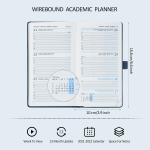 4.25'' X 6.75'' Student Weekly Calendar Planner Navy Blue PU Cover