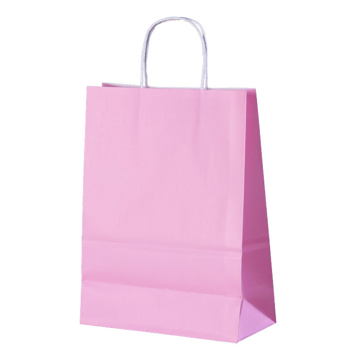 Recycled Twist Handle Campany Logo Printing Brown Kraft Paper Bag