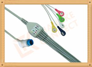 Quality Philips 12 Pin Snap IEC ECG Patient Cable 5 Leads Copper Conductor Material wholesale