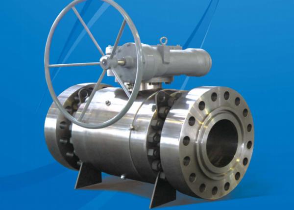 Flange Connection Pressure Class600 Trunnion Mounted Ball Valve Worm Bevel Gear