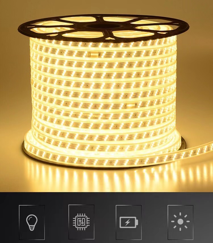 SMD2835 120D 180D 220-240V 100m/Roll High Voltage LED Strip 3000K 4000K 6000K IP68