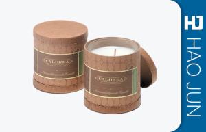 Quality Custom Logo Design Packaging Cylinder Round Cardboard Boxes For Candle wholesale
