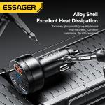 ESSAGER FSJ-008 Series 105W 3 Ports Fast USB Type C Car Charger