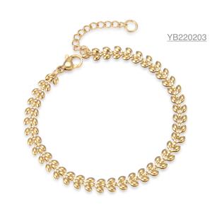 Quality Extravagance Brand Gold Rhinestone Bracelet Olive Leaf Hand Chain Bracelet wholesale