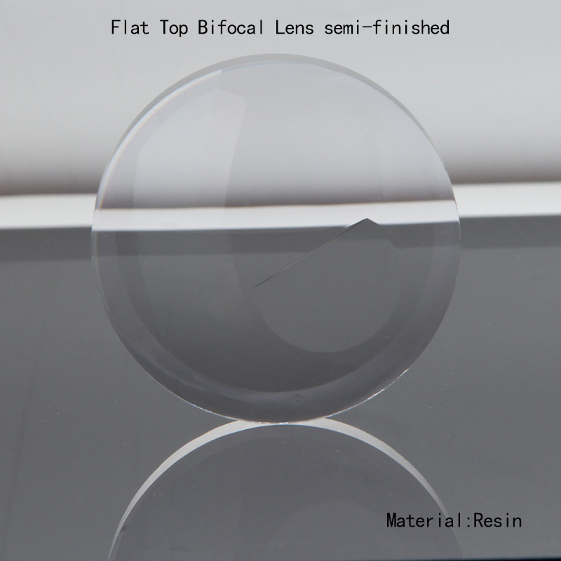 Flat Top Digital Bifocal Glasses Lens Semi-Finished UC/HC/HMC White Optical Lenses