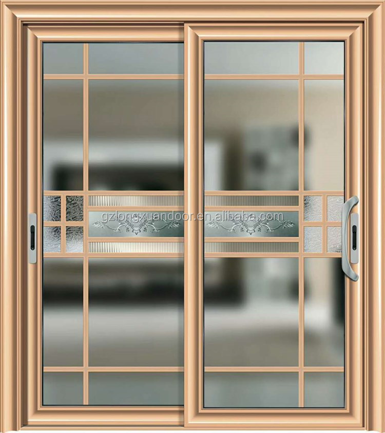 Interior Soundproof Aluminium Framed Glass Kitchen Doors 2.0mm