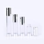 Clear Plastic As Recycled Lotion Airless Cosmetic Bottles 30ml 50ml With Pump