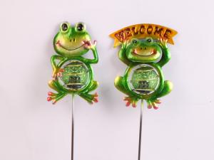 Quality Metal Frog Solar Powered Decorative Item With Small / Medium Size wholesale