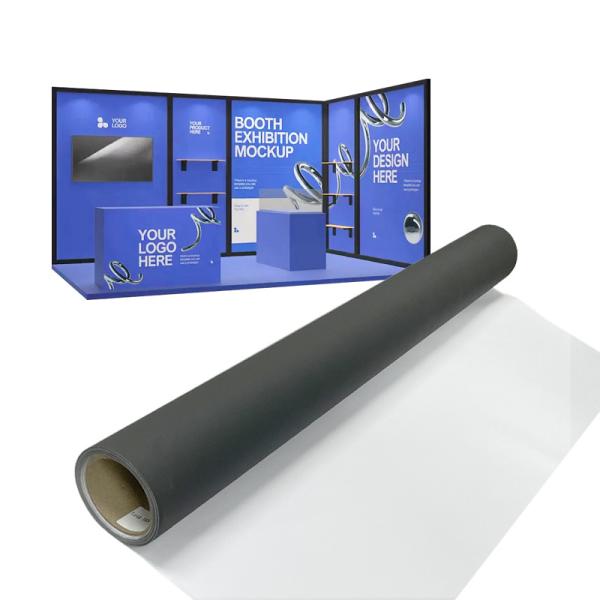 100% Polyester Fabric Canvas 260gsm Black Back Blockout For Advertising