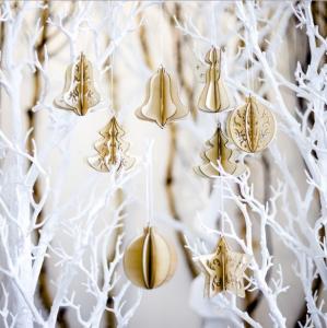 Quality Christmas Tree Ornament 3D Wooden Hanging Decoration wholesale