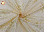 Woven 100 Polyester Mattress Quilting Fabric Warp Knitted Gold Plated Printed
