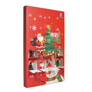 Quality Rectangular Cardboard Packaging Box Christmas Advent Calendar Glossy Lamination wholesale
