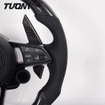 Real Carbon Fiber Leather Audi S7 Steering Wheel With Paddle Shifters Customized