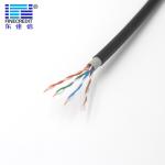Outdoor Copper Communication Cable , Black Cat5e Network Cable Cat 5e FTP/Cat 5e