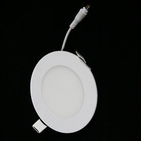 Quality led panel 6w round aluminum base 360 lumen 3.5 inch 180-245v Ra.80 2 year warranty recess 105mm cutting size good lamp wholesale