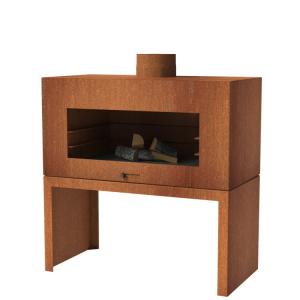 Quality ISO9001 Pular Weathering Steel Obelisk Chiminea For Patio Backyard wholesale