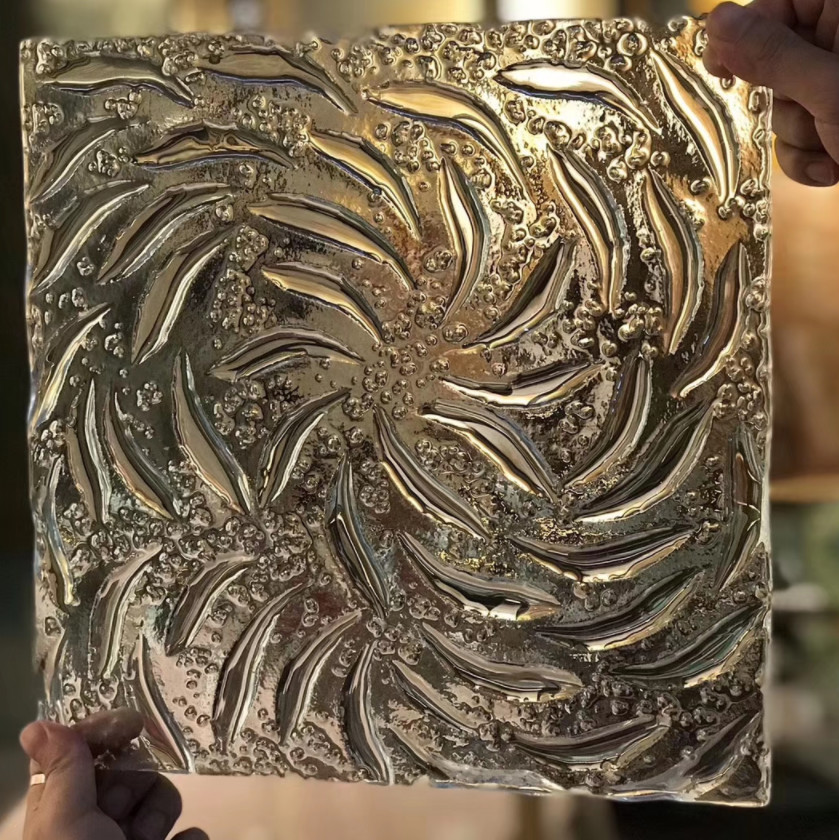 Decorative Tempered Art Glass Partition Screen 6mm to 19mm Thick Hot Melting
