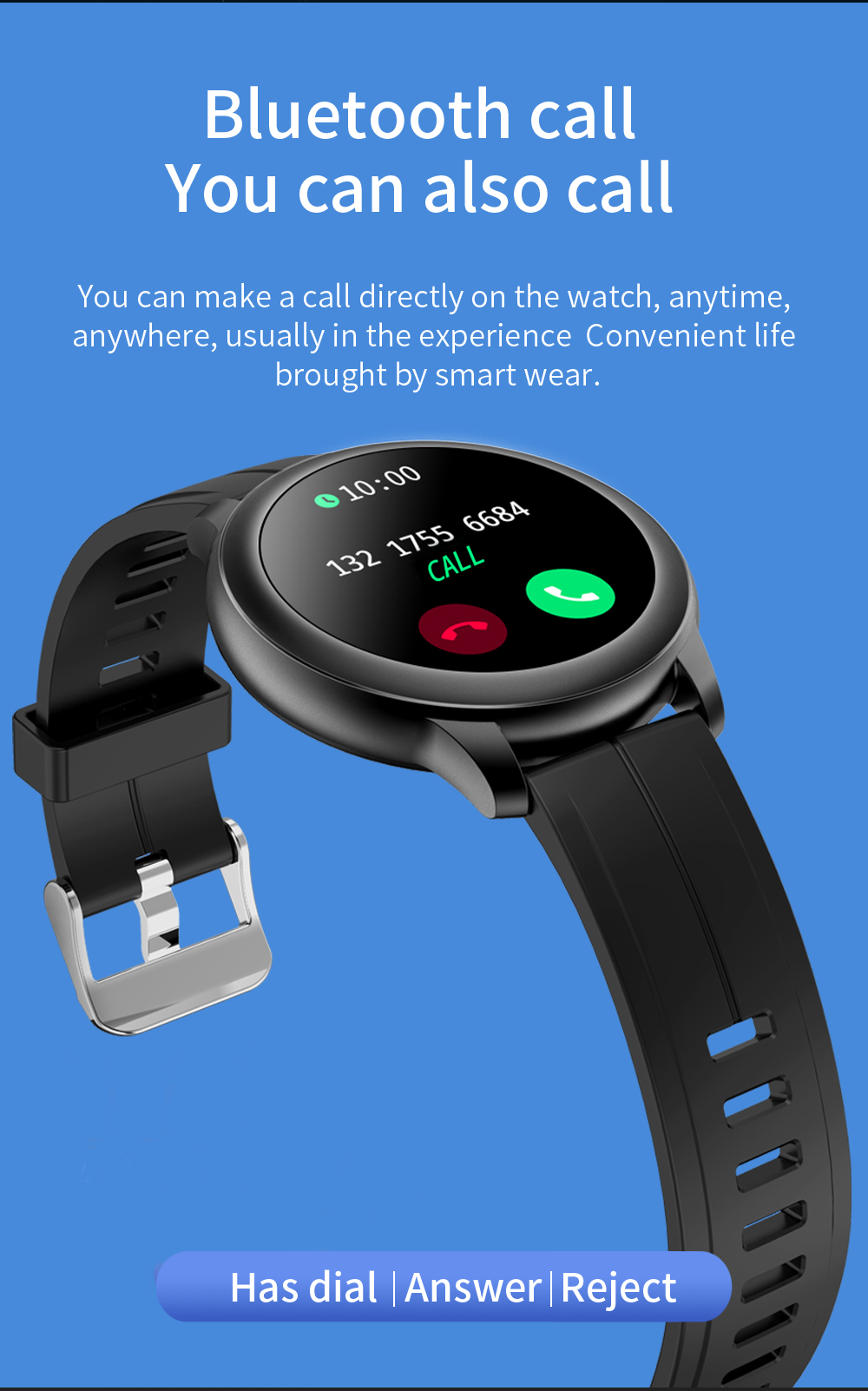 IP67 Waterproof BLE Smart Watch Alarm Clock Sleep Tracker Support Android IOS CF22