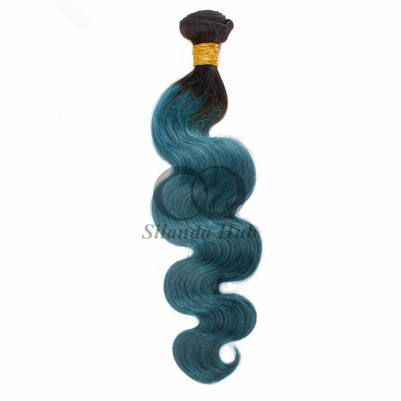 #T1B/Green Body Wave Remy Human Hair Bundles Sew In Weave Bundles Brazilian Bundle Deals
