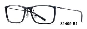 Quality Plastic Light Style Full Rim Eyeglass Frames Metal Temple Square wholesale