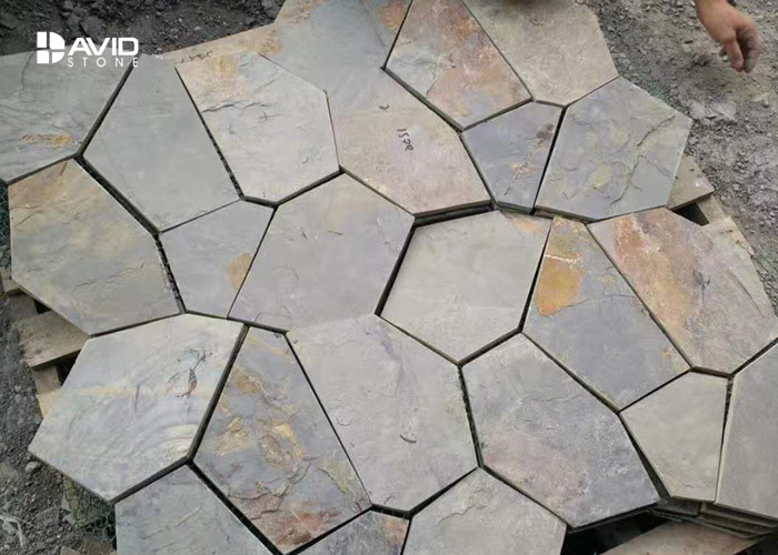 Non Slip Rustic Slate Floor Tiles 1.5/1.8m Diameter lowest price Jiangxi Quarry