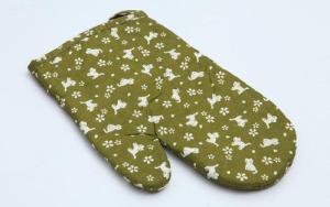 Quality Cotton Heat Resistant Oven Mitts Customized Patterns For Microwave Oven wholesale