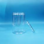 Transparent Food Candy Cylinder Round PET Plastic Jar Food Grade Clear Screw Lid