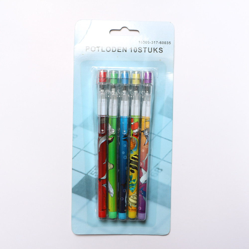 Fancy plastic bullets push pencil/non-sharpening pencil/9 colors bullet pencil for kids