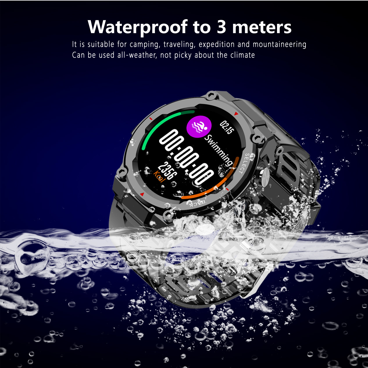 1.28" Outdoor Rugged 4G Gps Outdoor Sport Watch Shenzhen Qianrun IP68