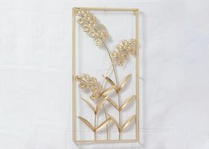 Quality Living Room Gold Electroplate Framed Metal Wall Decor wholesale
