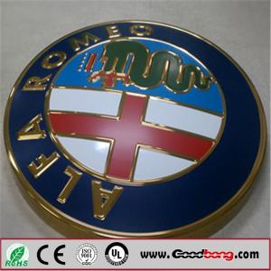 Quality Custom Electroplating Chrome acrylic ABS Car Logo Sign wholesale