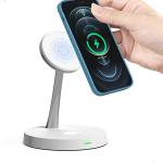 Zinc Alloy 3 In 1 Magnetic Wireless Charger Stand 15W Phone 3W Earphone Charging
