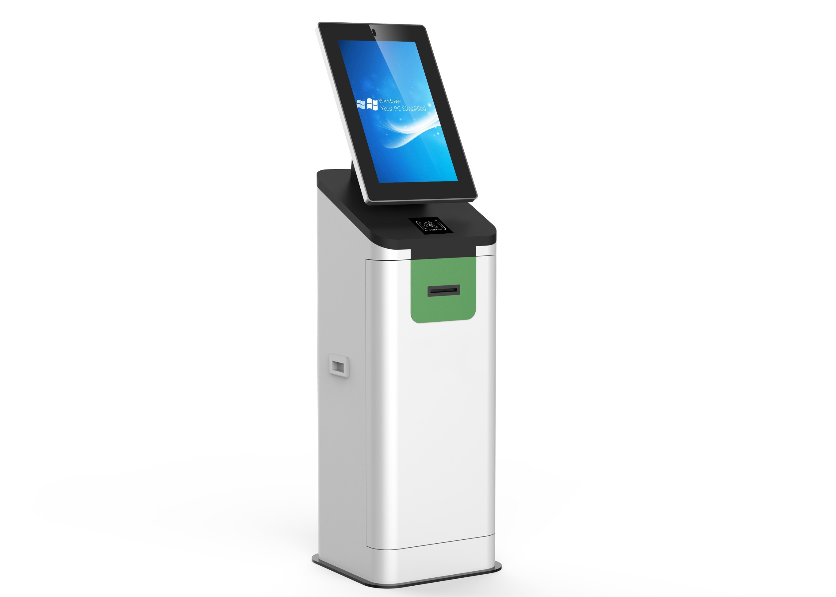 Hotel Self Service Kiosk With QR Code Scanner RFID Card Reader NFC Reader A4 Printer