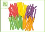 Straight Wooden Craft Sticks For Kindergarten Biodegradable 50pcs / Bag